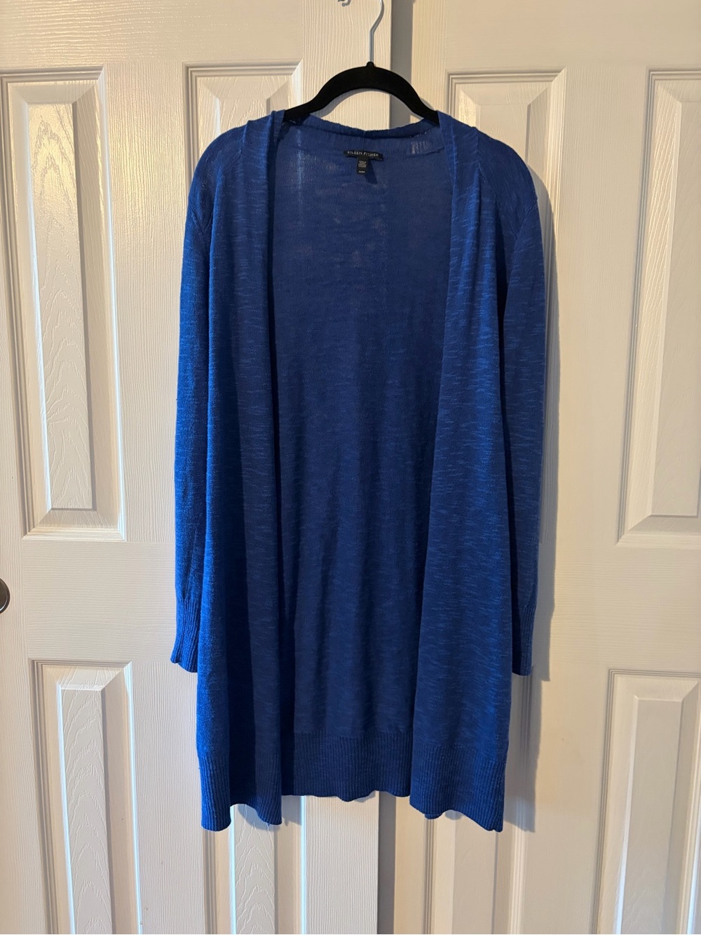 Eileen Fisher Blue Open-Front Lightweight Cardigan Size Medium EUC